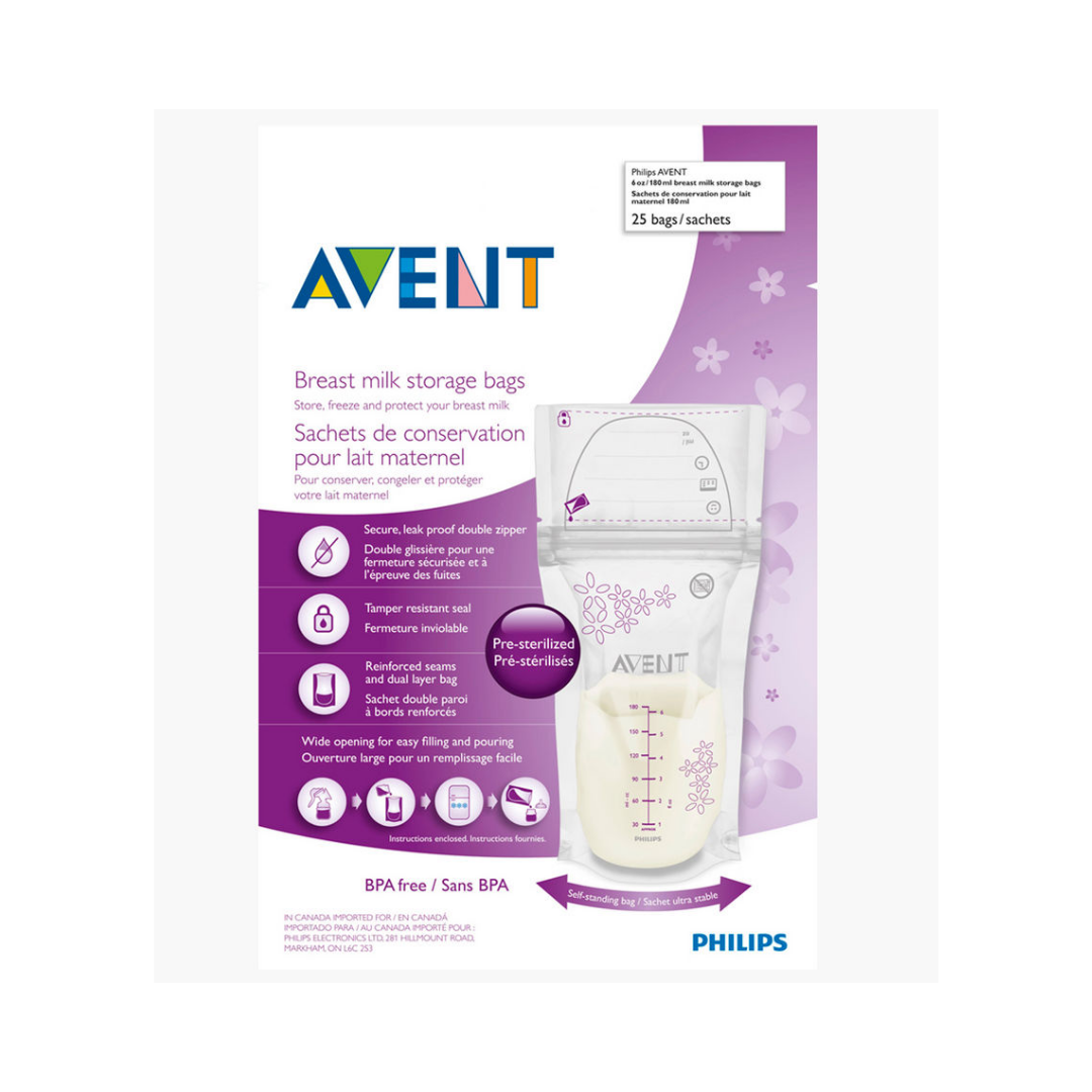 avent® bolsas para almacenar leche materna