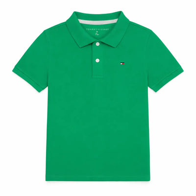 Tommy Hilfiger Boys' Short Sleeve NY Crest Embroidered Polo – Classic Green