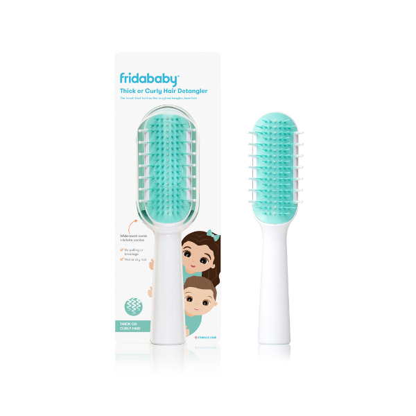 frida baby thick or curly hair detangler brush