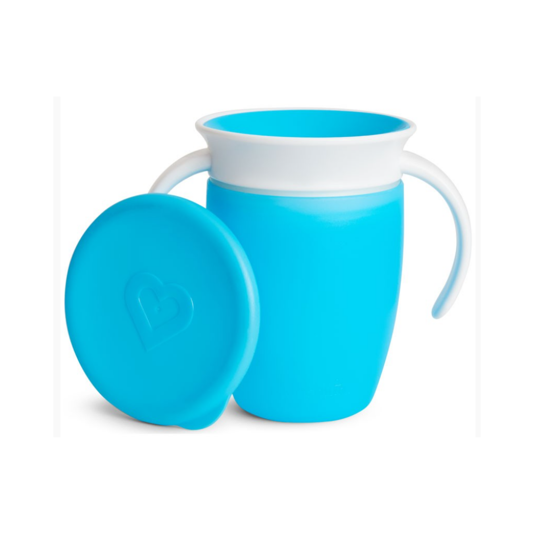 munchkin® - vaso 360 con asas y tapa azul 7 oz