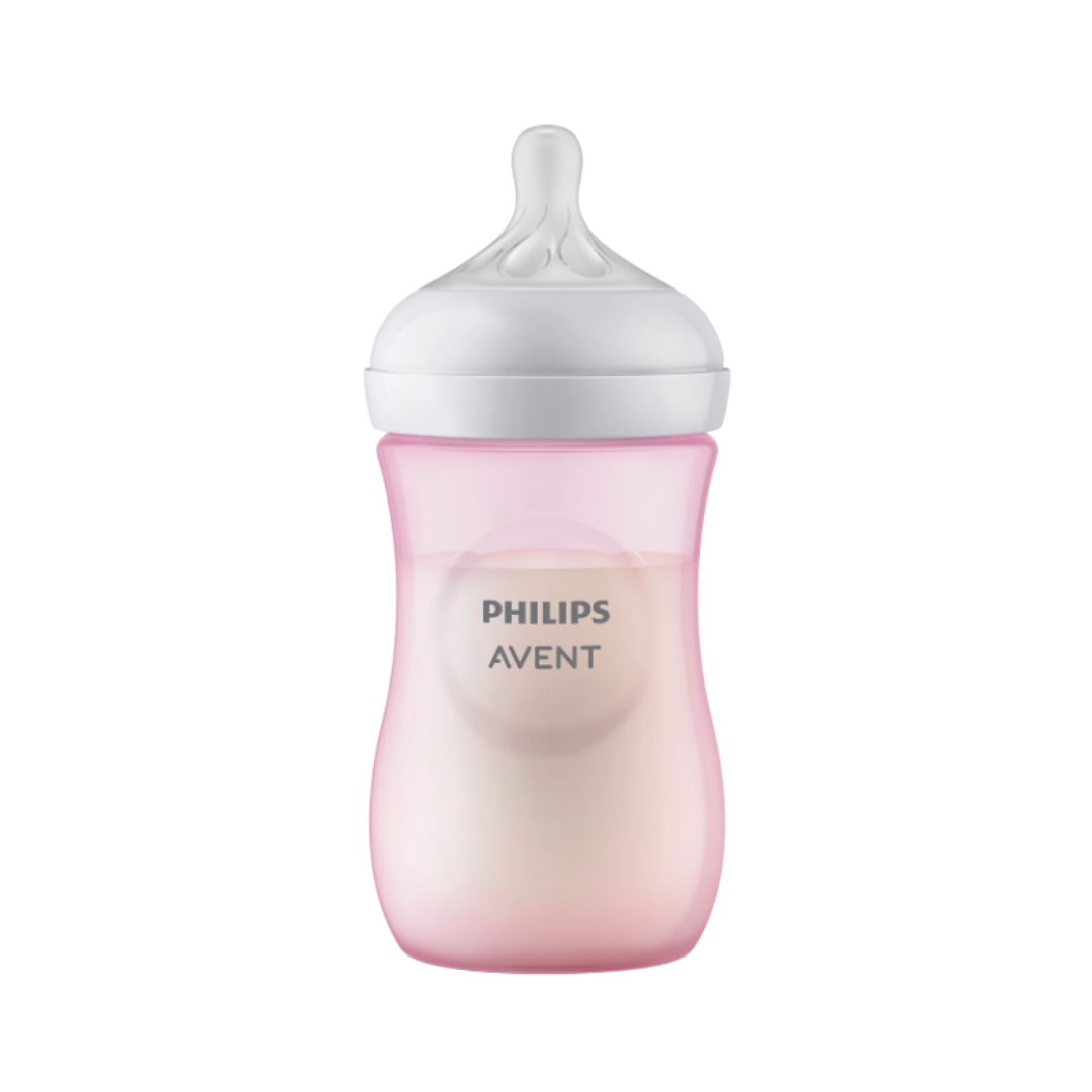 avent® biberón natural rosado 9 oz