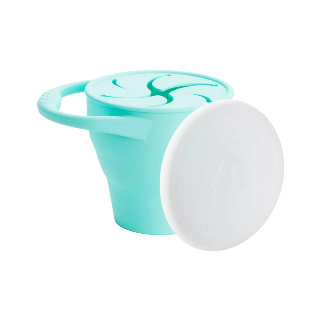 munchkin® - snack catcher de silicona con tapa (coral)