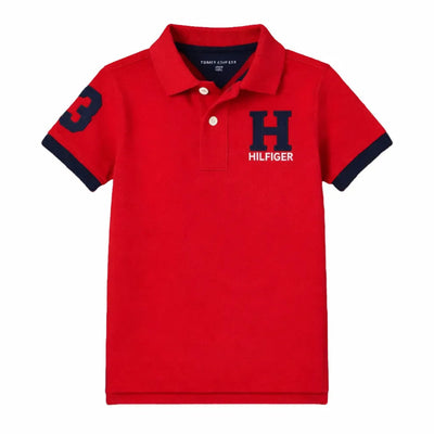 Tommy Hilfiger Kids' Red Polo Shirt – H Hilfiger Edition