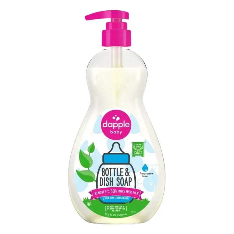 Dapple Baby Bottle & Dish Soap Fragrance Free 16.9 fl oz