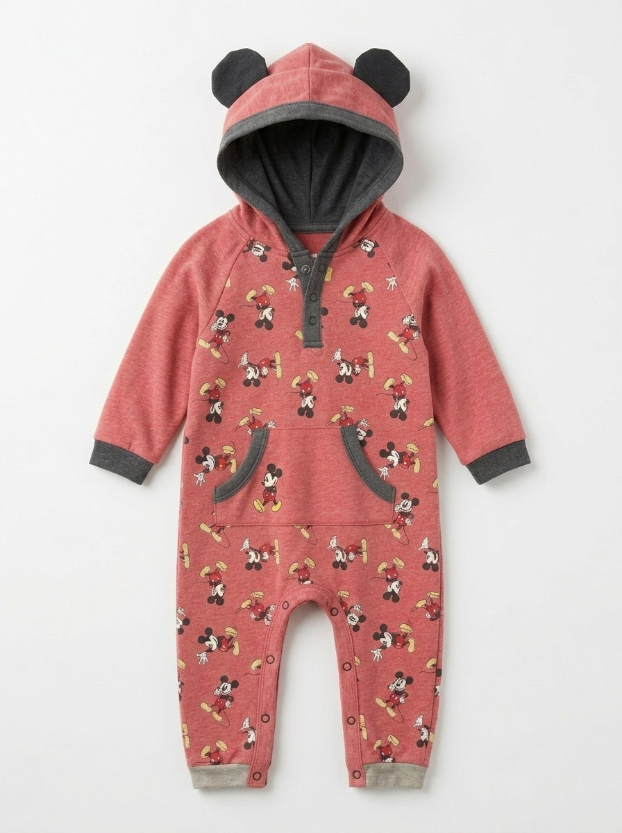 Disney Mickey Mouse Footie and Hoodie Set