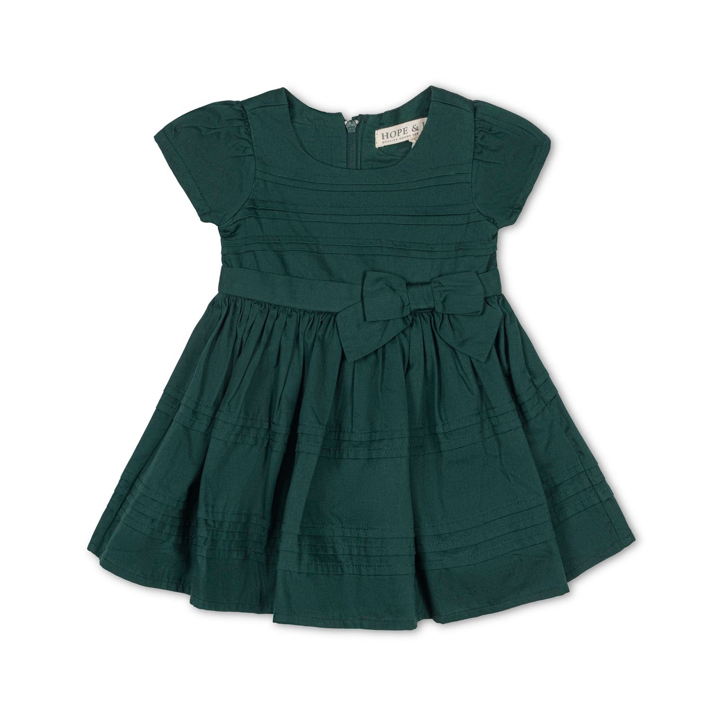 organic pleated sateen party dress