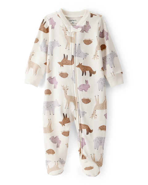 Carter's Baby Zip-Up Sleep and Play Woodland Animals - ColorPlay