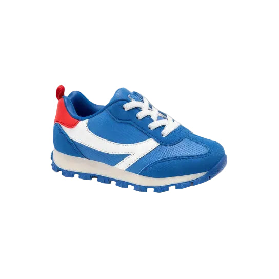 Boys' Blue and Red Retro Runner Sneaker