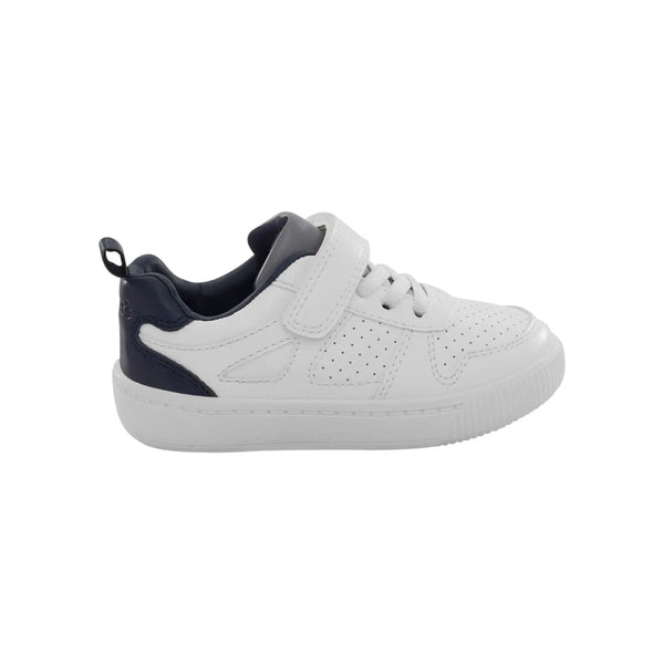 Boys' Cream Perforated Velcro Sneaker