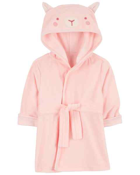 Baby Girl Robe Pink Sheep Hood