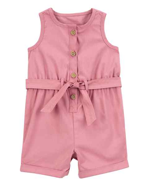 Baby Girl 1-Piece Set Romper Solid Blush