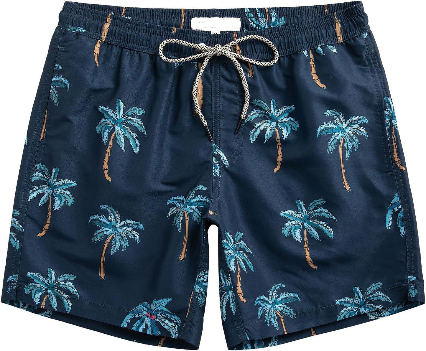 Navy Palm Tree Swim Shorts