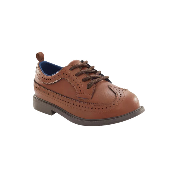Boys' Brown Leather Derby Dress Shoe