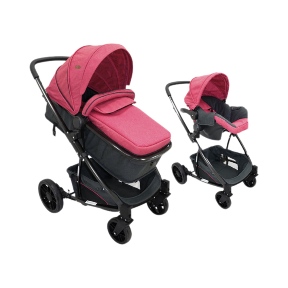 Nubebé 2-in-1 Travel System Stroller & Car Seat - Burgundy