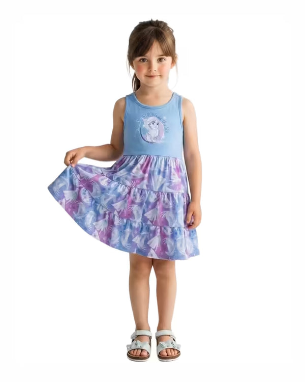 Disney Frozen II Tiered Cotton Dress · Strong as the Sea