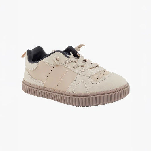 Boys' White and Navy Gum-Sole Sneaker - ColorPlay