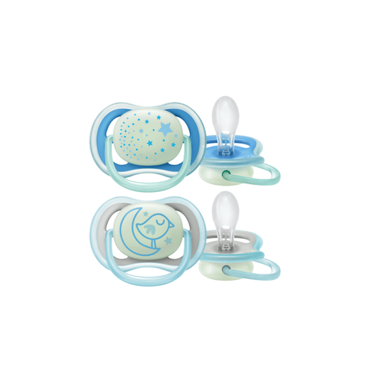 avent® chupetes ultra air noche azul-verde