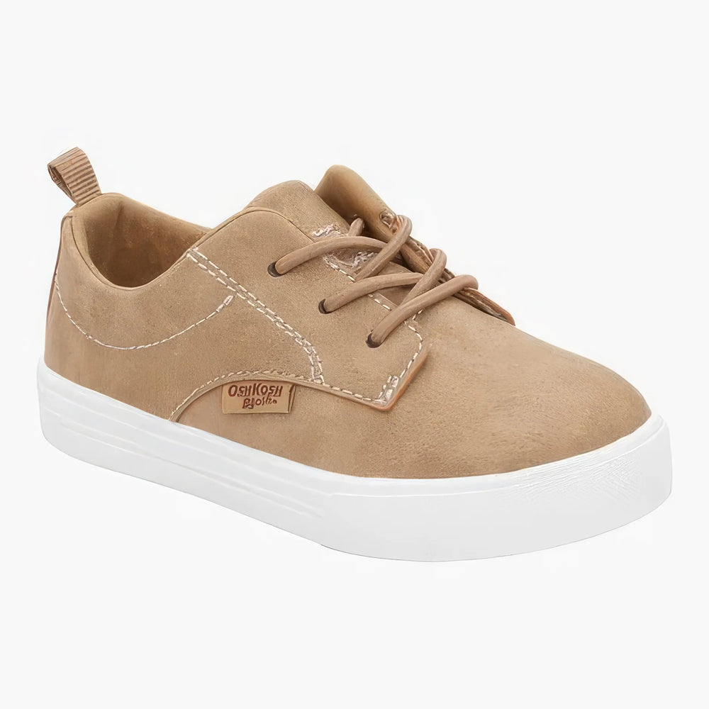 Boys' Tan Suede Derby Sneaker