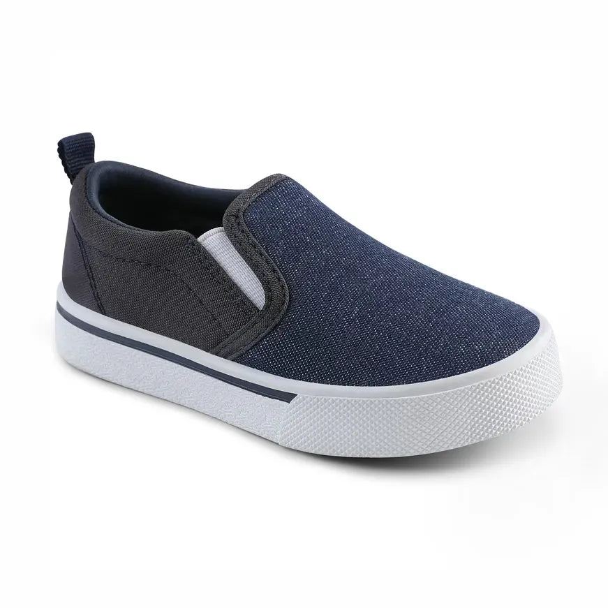 Boys' Navy Denim Slip-On Sneaker