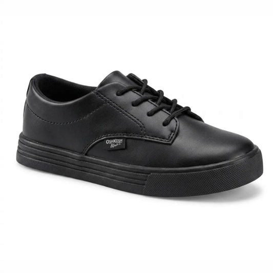 Boys' Black Lace-Up School Sneaker - ColorPlay