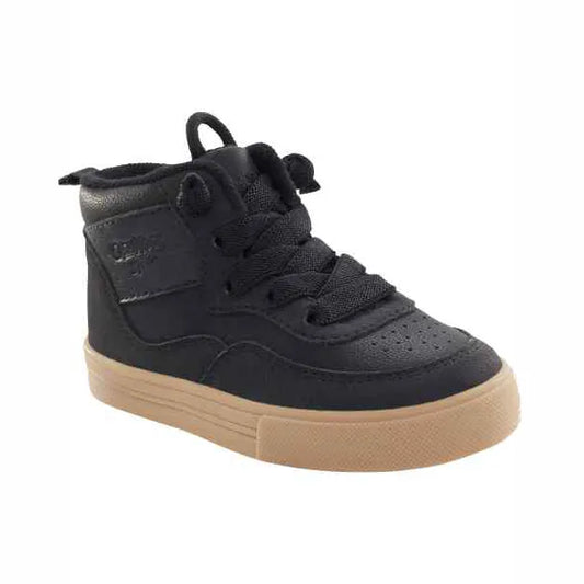 Boys' Black Gum-Sole Mid-Top Sneaker - ColorPlay
