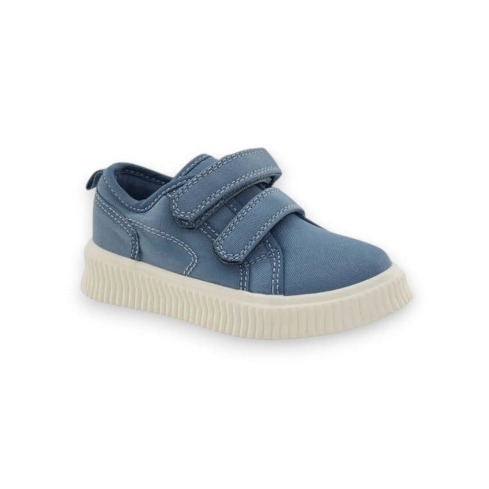 Boys' Light Blue Canvas Velcro Sneaker