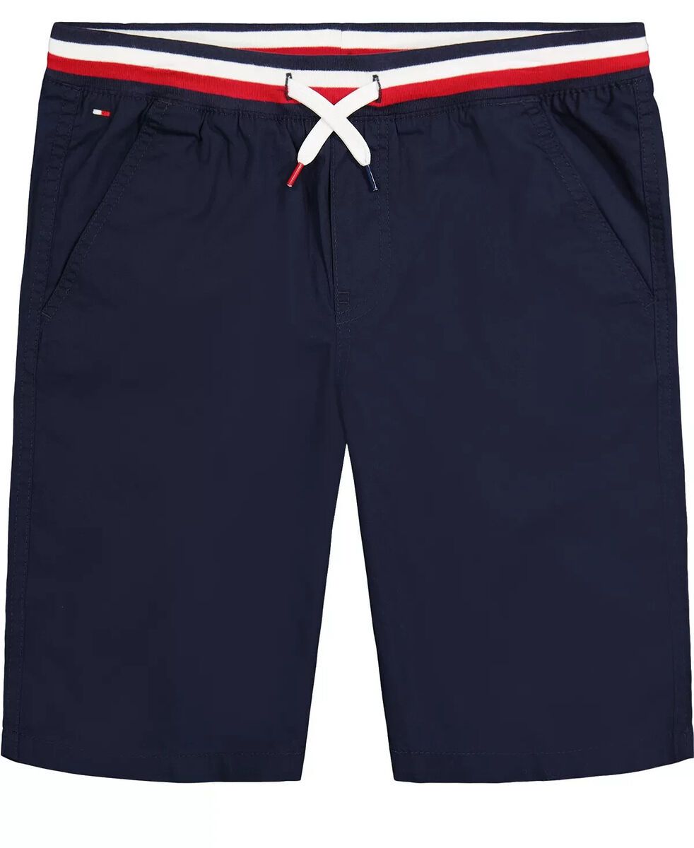 Navy Blue Shorts Striped Waistband