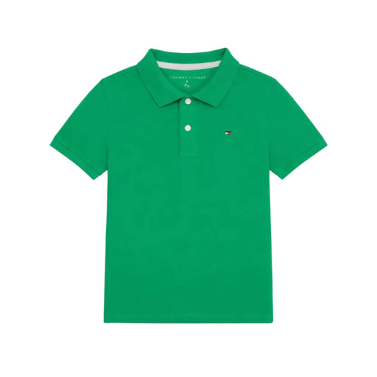 Tommy Hilfiger Boys' Short Sleeve NY Crest Embroidered Polo – Classic Green - ColorPlay