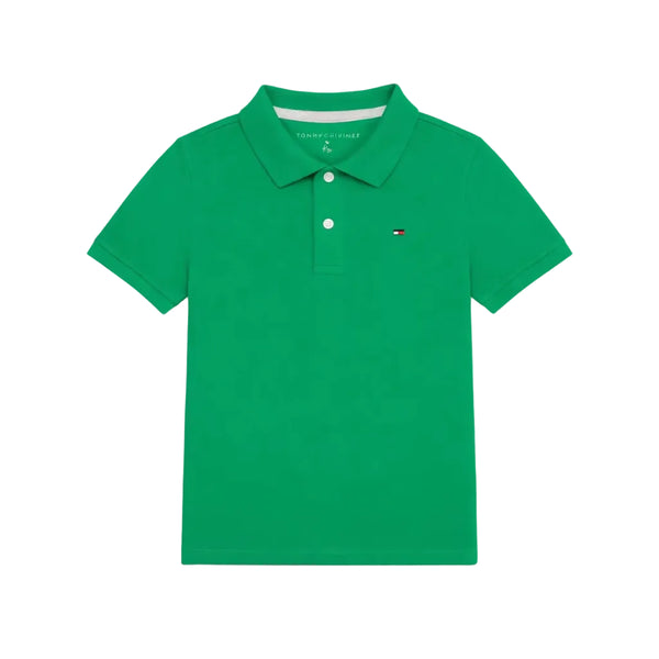 Tommy Hilfiger Boys' Short Sleeve NY Crest Embroidered Polo – Classic Green