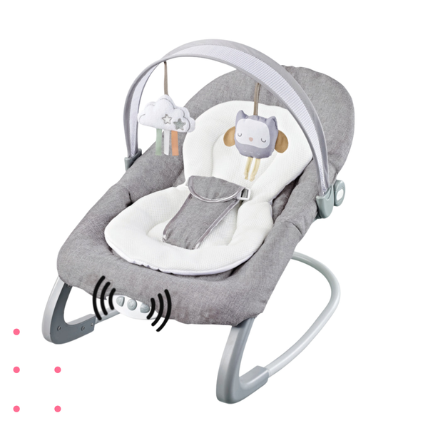 Nubebé Soothing Vibration Baby Bouncer - Grey