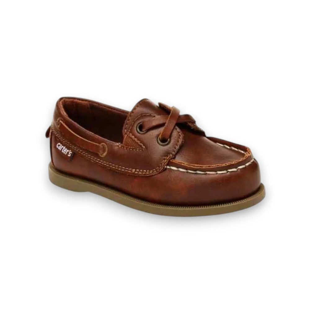 Boys' Brown Leather Boat Shoe