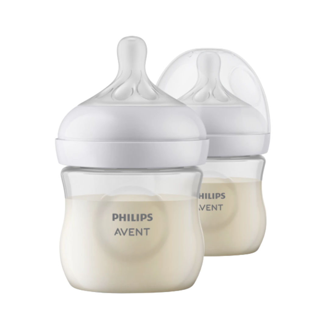 avent® set de 2 biberones natural transparente 4 oz