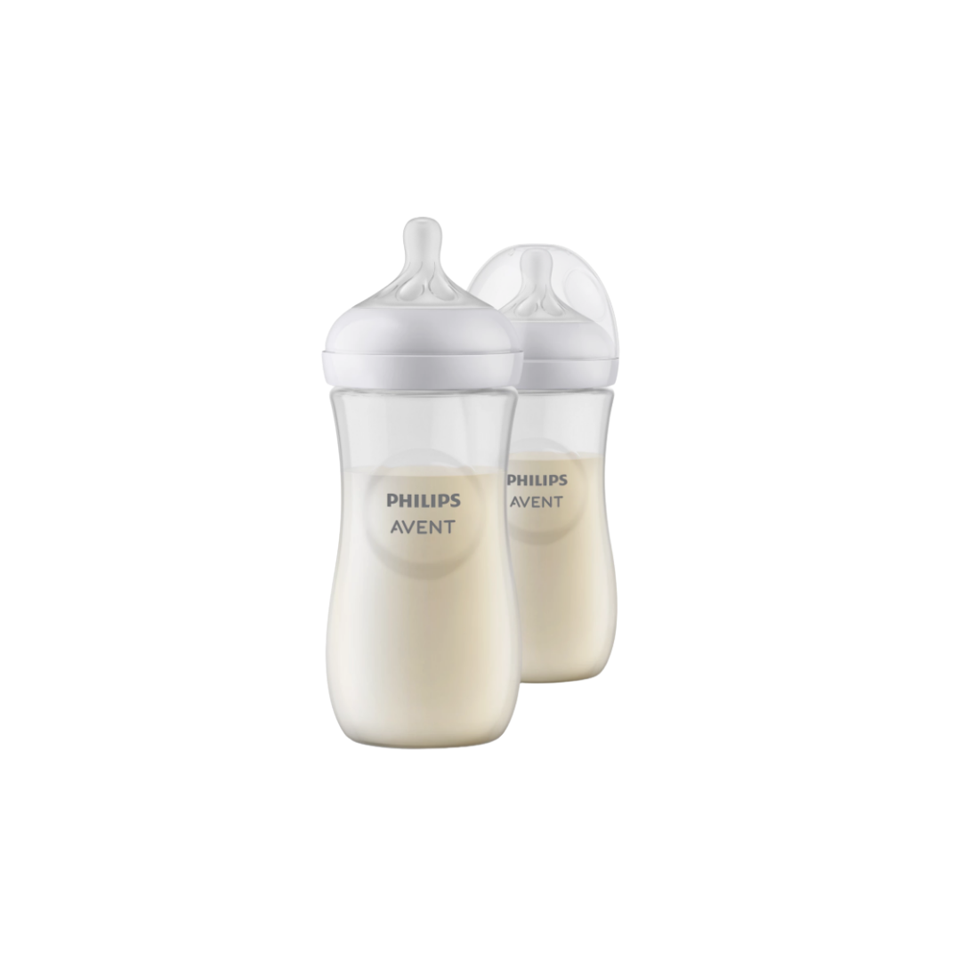 avent® set de 2 biberones classic transparente 9 oz