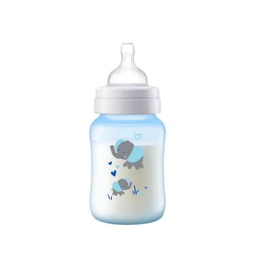 avent® biberón classic azul elefante 9 oz