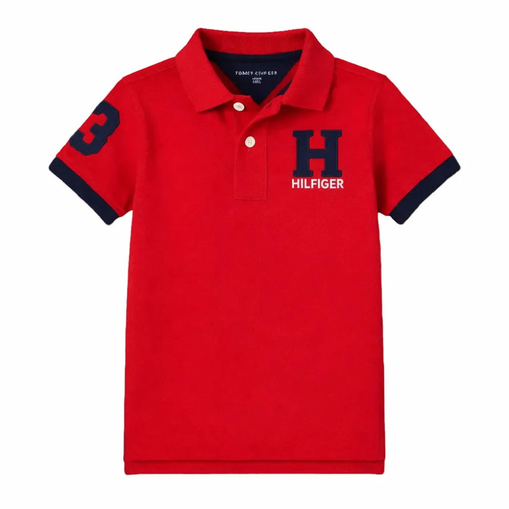 Tommy Hilfiger Kids' Red Polo Shirt – H Hilfiger Edition