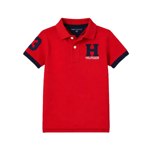 Tommy Hilfiger Kids' Red Polo Shirt – H Hilfiger Edition - ColorPlay