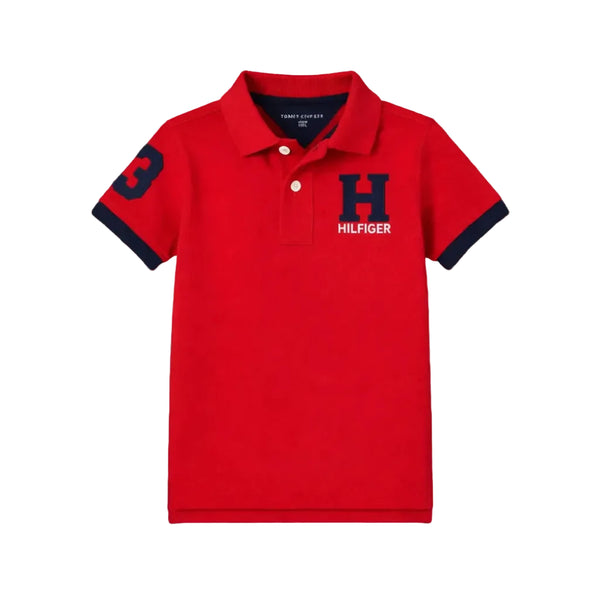Tommy Hilfiger Kids' Red Polo Shirt – H Hilfiger Edition