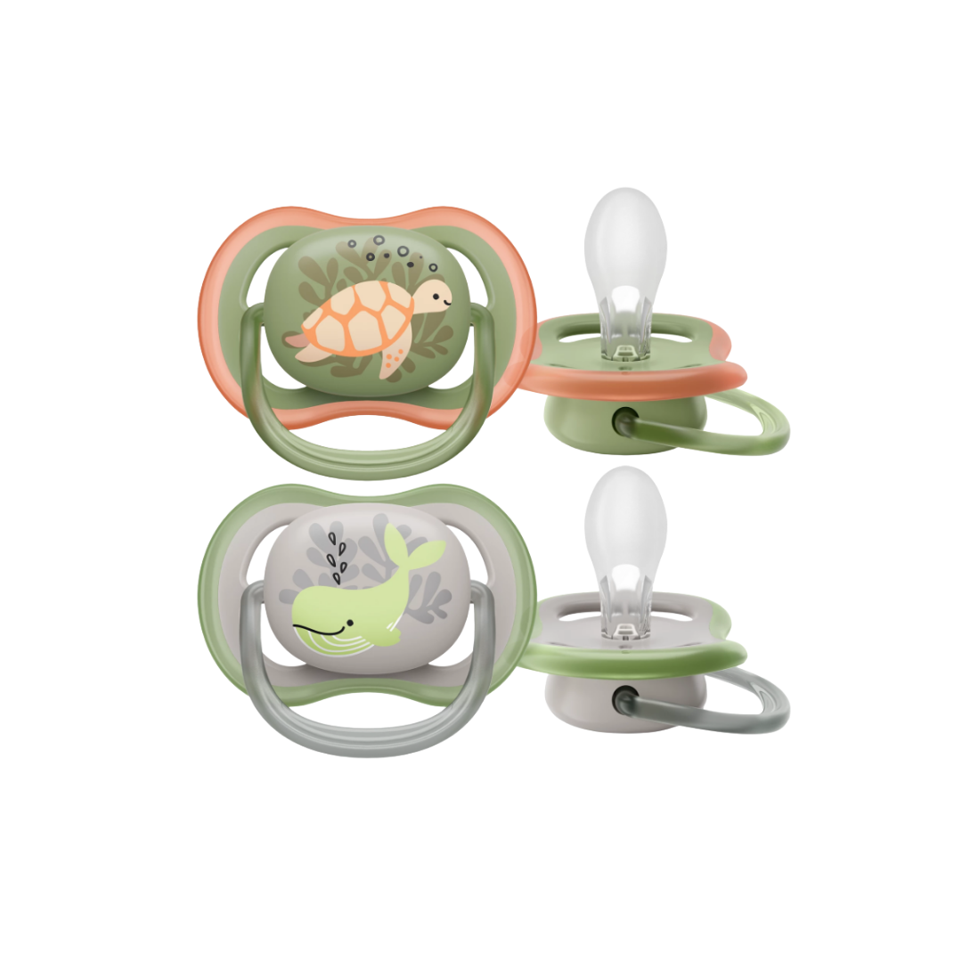 avent® chupetes ultra air animales del mar verde-coral