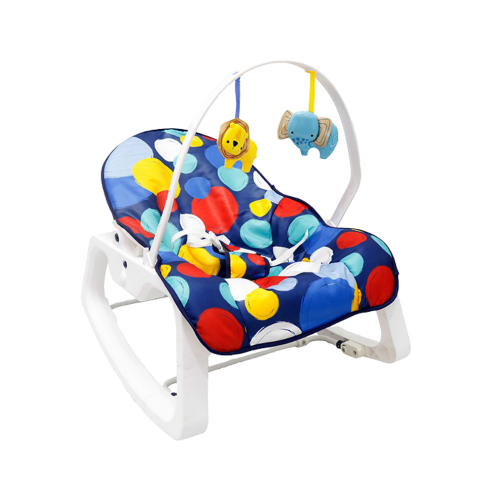 Nubebé Vibrating Baby Rocker with Toy Bar - Confetti