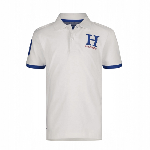 Tommy Hilfiger Boys' Short Sleeve Matt Polo Shirt - Bright White