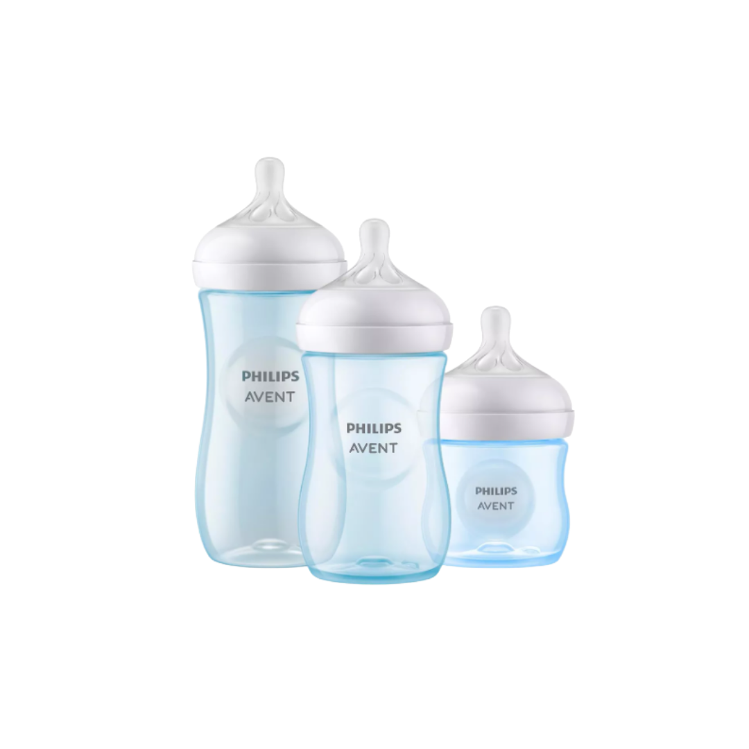 avent® set biberones natural azul