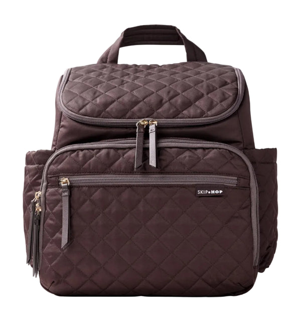 Skip Hop Diaper Bag Backpack: Forma Multi-Function Travel Bag with Changing Pad & Stroller Straps, Chocolate