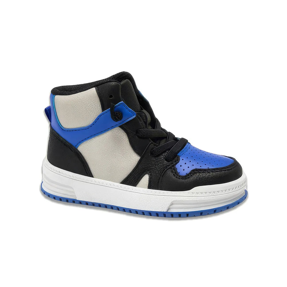 Boys' Blue and Cream High-Top Sneaker