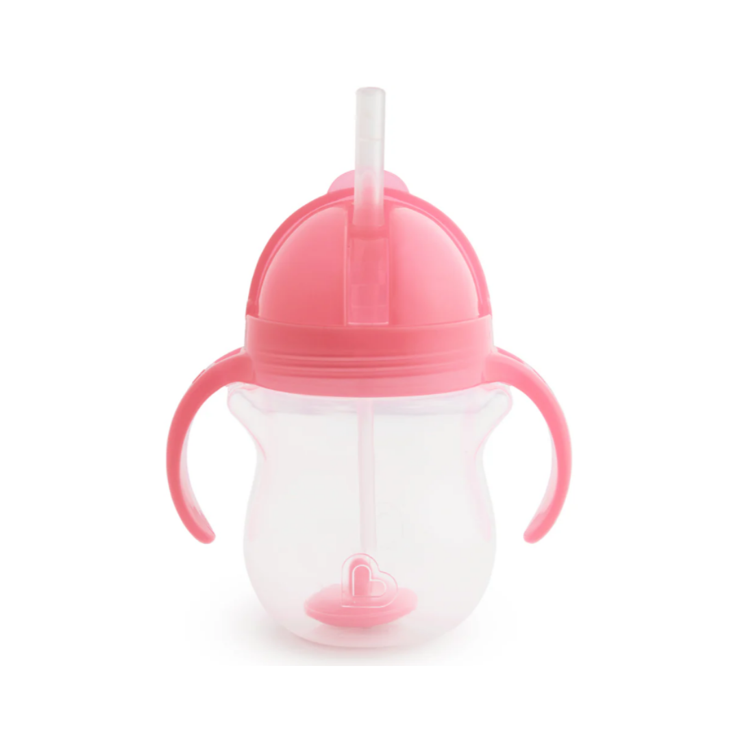 vaso antiderrame con pajilla y asas 7 oz - munchkin®
