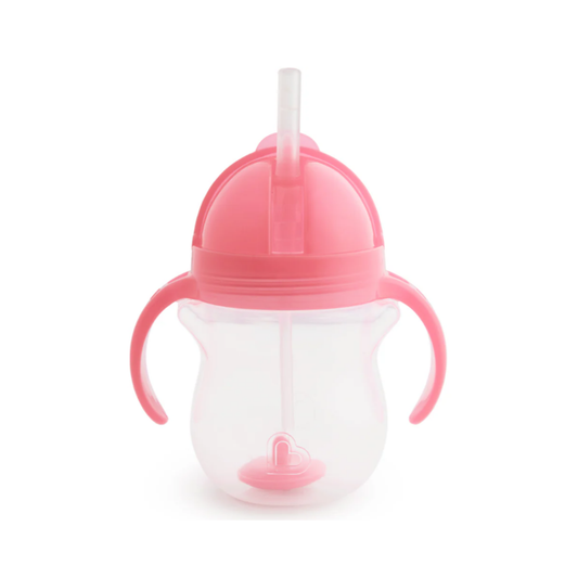 vaso antiderrame con pajilla y asas 7 oz - munchkin®