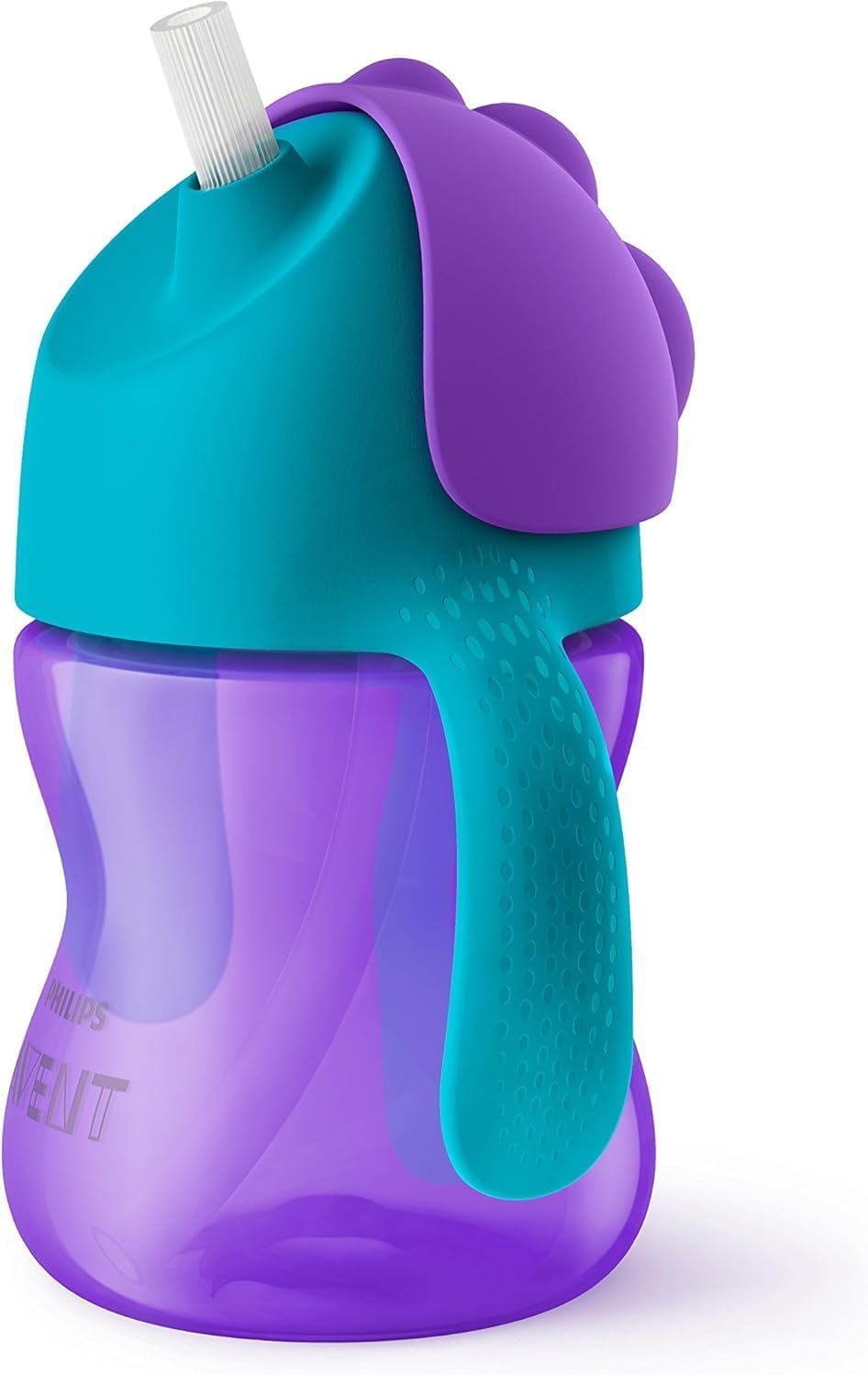 Philips Avent Bendy Straw Cup - Purple/Teal