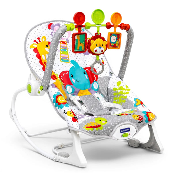 Bebesitos Baby Rocker Elephant Party Gray