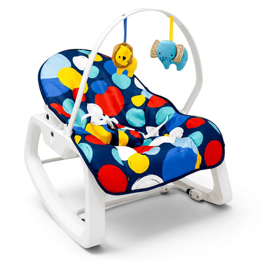 Baby Bouncer Premium - Polka Dots Navy