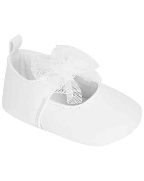 Mary Jane Tulle Bow White — Bebé