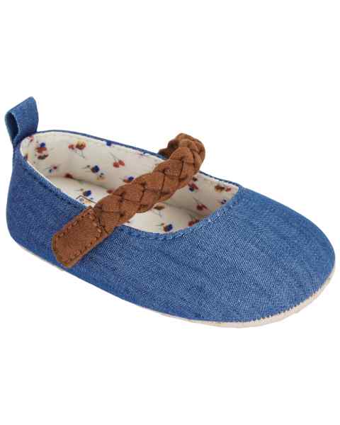 Mary Jane Chambray Braided — Bebé